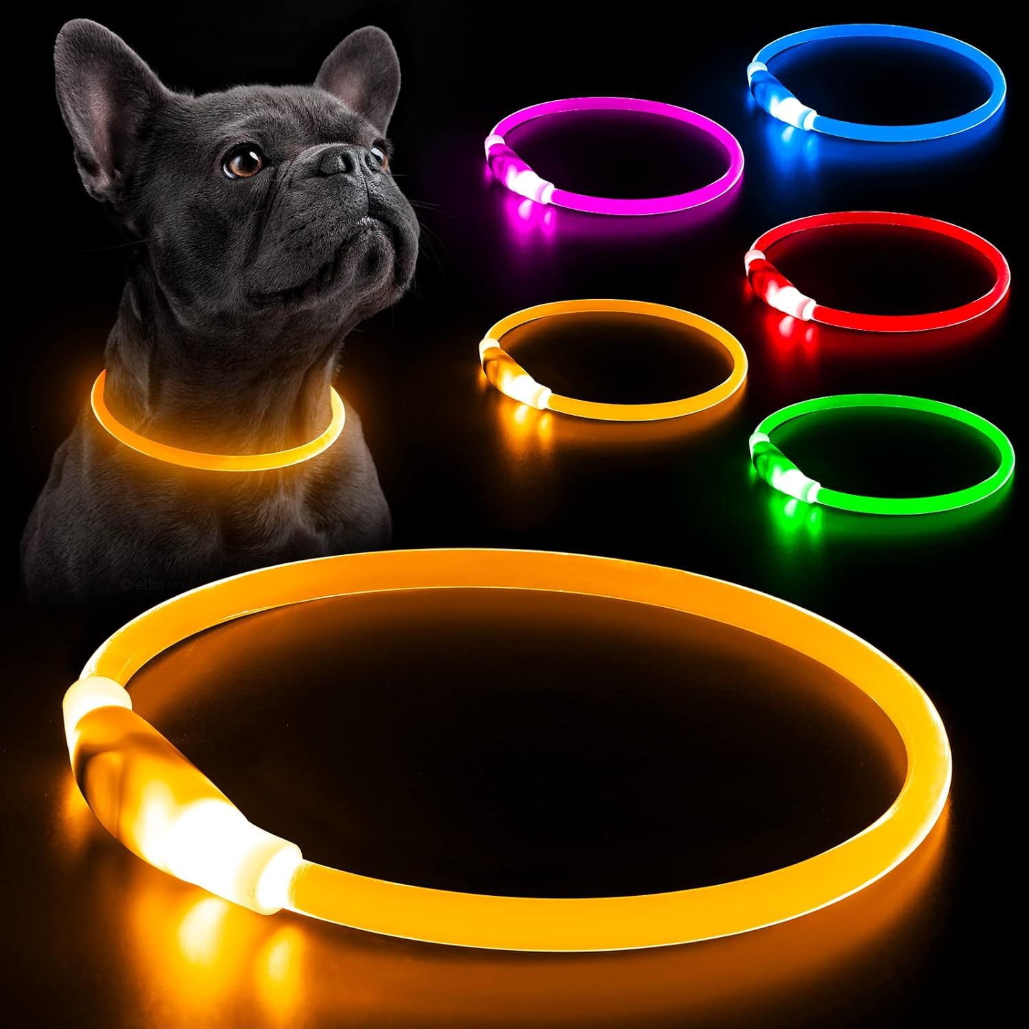 Tech Dog Accessories - Ошейник для собаки, перезаряжаемый, 3 режима
