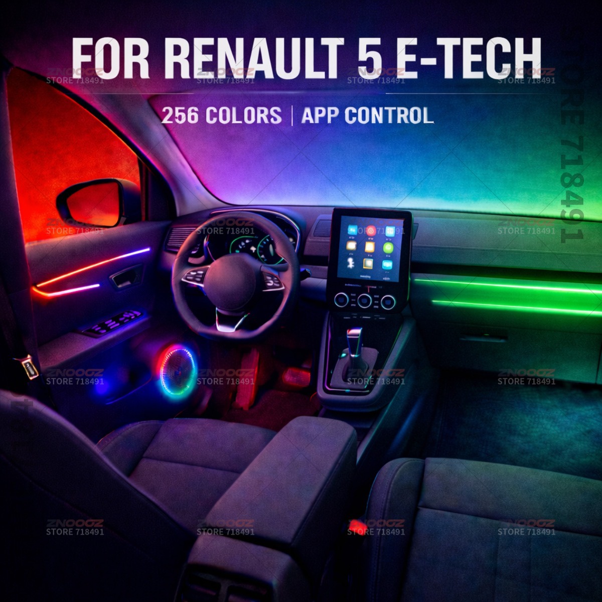 Tech Accessories Renault - 22в1 RGB интерьер автомобиля акриловые автомобильные