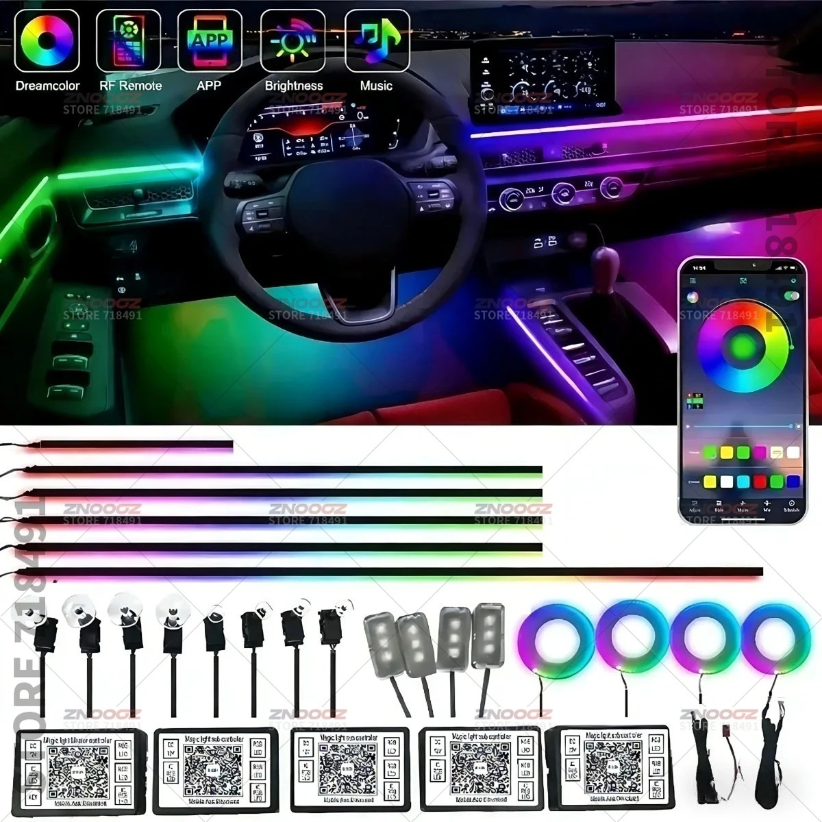 22-в-1 RGB акриловые светодиод – обзор и цена Tech Accessories Renault